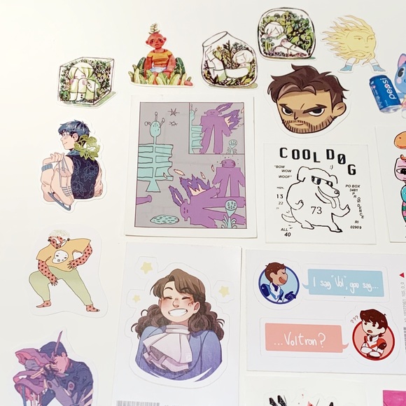 Lot of 37 Large Device and Scrapbooking Stickers Eccentric Anime Cartoon Unique - Picture 3 of 5